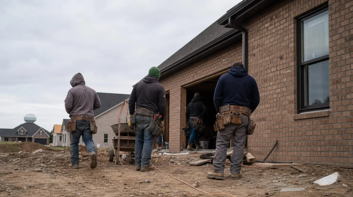 The Ellery Build crew together outside a job
